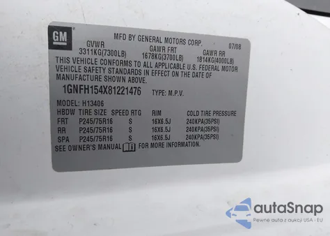 2008 Chevrolet Express Ls из США, поврежденный, VIN 1GNFH154X81221476